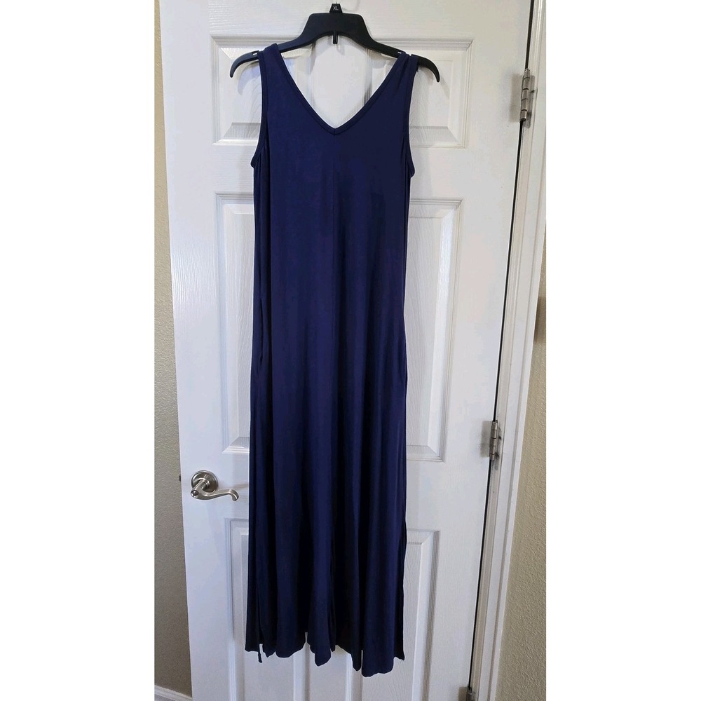 Skivys Femme Blue Jersey Knit Athleisure Maxi Dress Size Medium